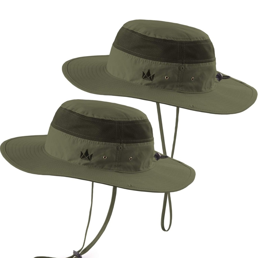 The Friendly Swede Sun Hats for Men and Women, Size 3, Green (2 Pack)